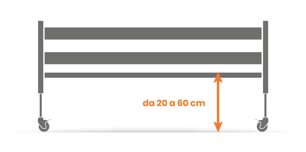 letto ortopedico regolazione elettrica altezza base da 20 ad 60 cm
